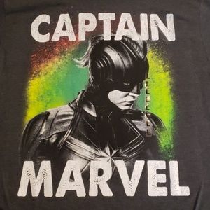 Captain Marvel T-shirt.